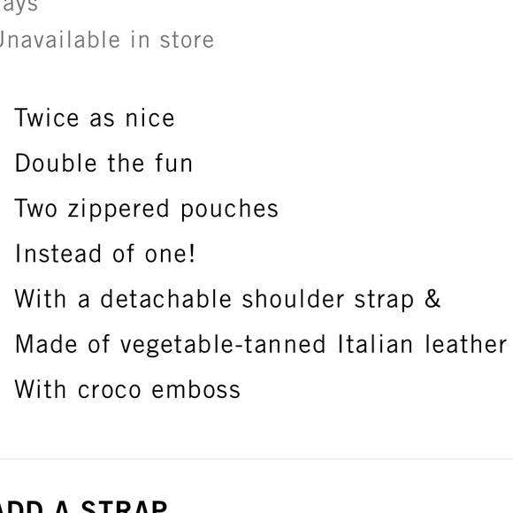 Clare V MARGOT DOUBLE SAC BRETELLE Kalamata Croco - Picture 5 of 11